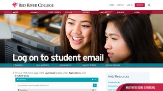 Log on to student email : Red River College: Information Technology ...
