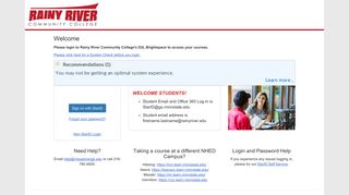 D2L Brightspace Login for Rainy River Community College