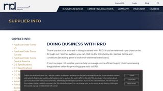 Doing business with RR Donnelley | Supplier Info | RR Donnelley