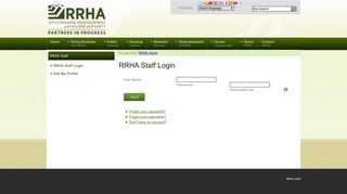 Roanoke Housing Authority - RRHA Staff Login