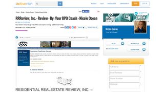 RRReview – Review - By: Your BPO Coach - Nicole Ocean