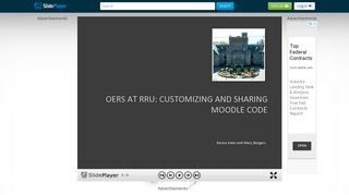 OERS AT RRU: CUSTOMIZING AND SHARING MOODLE CODE ...