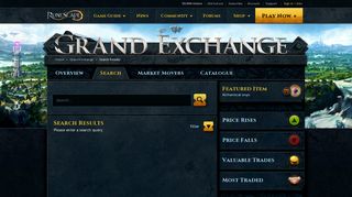 Grand Exchange - Search Results - RuneScape
