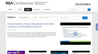 Videos | RSA Conference