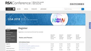 Register - Information Security Conference - US 2018 | RSA Conference