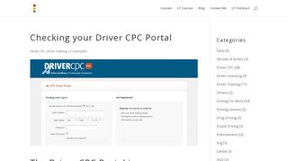 Driver CPC Portal can be used to Check your Driver CPC