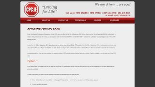Applying for Driver CPC Card - cpc.ie