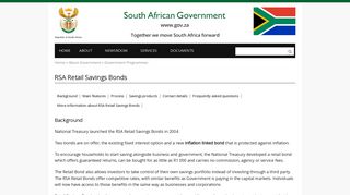 RSA Retail Savings Bonds | South African Government