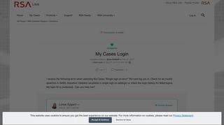 My Cases Login | RSA Link