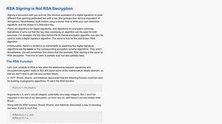 RSA Signing is Not RSA Decryption - Cornell Computer Science