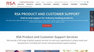 RSA Product and Customer Support - RSA.com