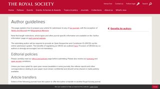 Author guidelines | Royal Society