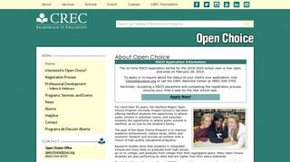 CREC: Open Choice Registration (Open Choice)
