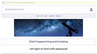 rsh login to host with password - Unix.com