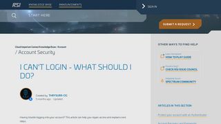 I can't login - what should I do? – Cloud Imperium ... - RSI Support