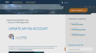 Update my RSI account – Cloud Imperium Games Knowledge Base