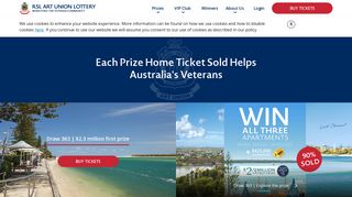 RSL Art Union Prize Home Lottery - Register Your Details