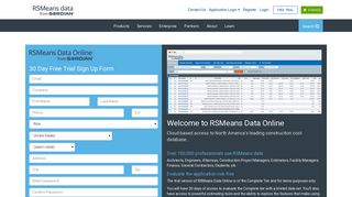 Free Trial - RSMeans Data Online Construction Estimating Software