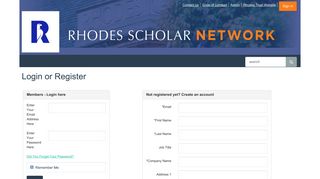 Rhodes Scholar Network: Login or Register