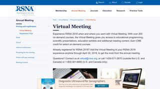 Virtual Meeting - RSNA