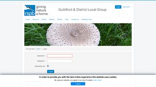 Login - RSPB Guildford Local Group
