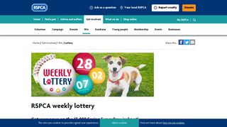 RSPCA weekly lottery | RSPCA