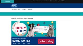 RSPCA Weekly Lottery - Royal Society for the Prevention of Cruelty to ...