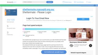Access sheltermate.rspcaqld.org.au. Sheltermate - Please Login