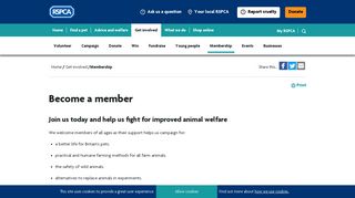 Become a member & join us today | RSPCA
