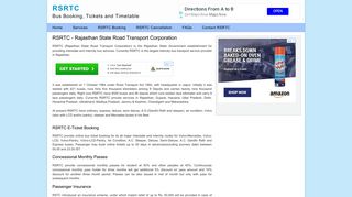 RSRTC - Online Bus/Volvo Bus Booking and Timetable