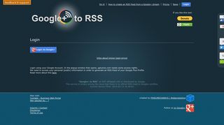 Generate a Google-Plus - RSS-Feed. Login