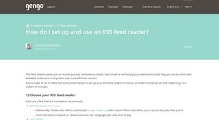 How do I set up and use an RSS feed reader? – Support