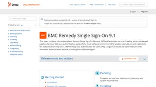 BMC Remedy Single Sign-On 9.1 - BMC Documentation - BMC Software