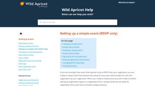 Setting up a simple event (RSVP only) - Wild Apricot Help