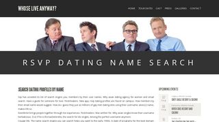 Rsvp dating name search – Whose Live Anyway?