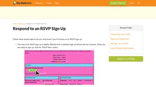 Respond to an RSVP Sign Up - Sign Up Genius