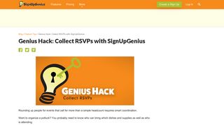 Genius Hack - Sign Up Genius