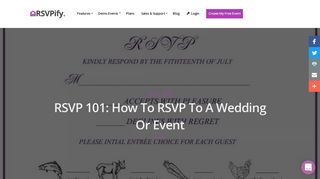 RSVP 101: How to RSVP to a Wedding or Event - RSVPify