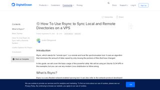 How To Use Rsync to Sync Local and Remote Directories on a VPS ...