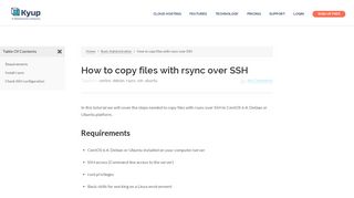 How to copy files with rsync over SSH - Tutorials For Kyup.com