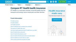 RT Health health insurance review - Choice