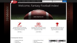Welcome, Fantasy Football Index! - RealTime Fantasy Sports | Fantasy ...