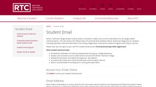 Student Email | Renton Technical College