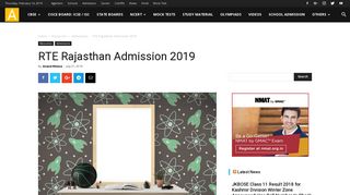 RTE Rajasthan Admission 2019 | AglaSem Schools