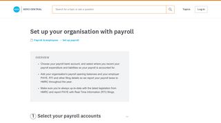 Set up your organisation with payroll - Xero Central