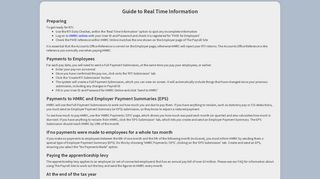 Guide to Real Time Information | RTI - The Payroll Site