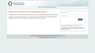 the Resident Training Management System - ABFM