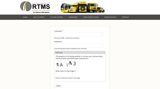 User account | RTMS - South Africa