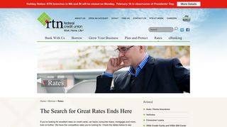 Credit Card Mortgage & Car Loan Rates | RTN Federal Credit Union