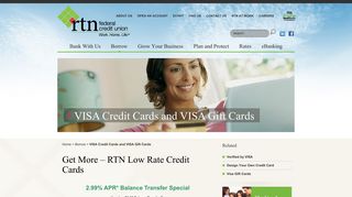 Low Rate Credit Cards | RTN Federal Credit Union